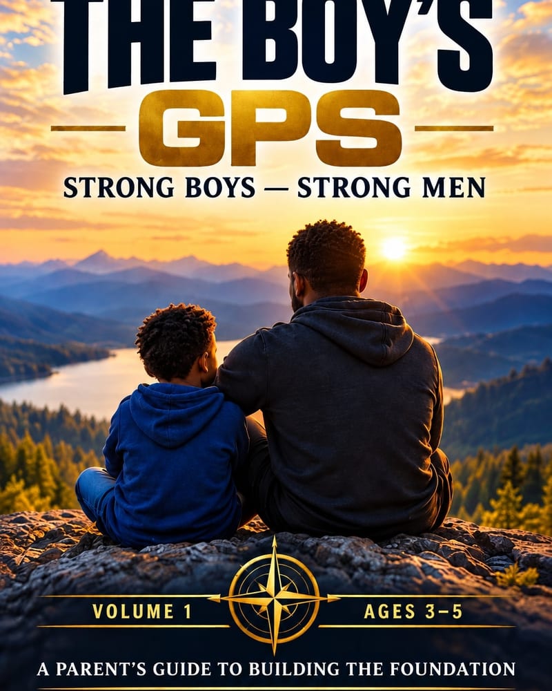 Father and son hiking together
